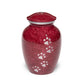 MEDIUM Alloy Pet Urn - 1658 "Paws to Heaven" - Marbled Stone Finish Red