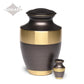 KEEPSAKE - Brass Urn -1673- Sparta Deep Brown with Brass Bands