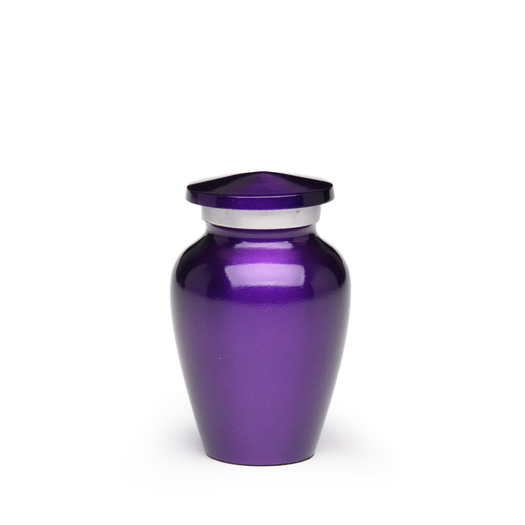 IMPERFECT - KEEPSAKE Classic Alloy urn -Color Perfection - High-Gloss Purple