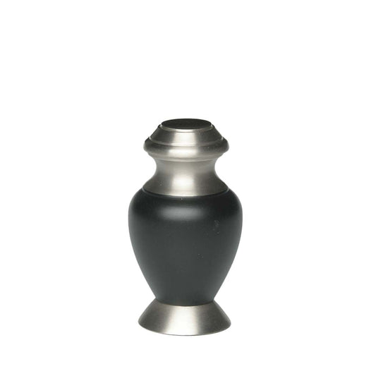 KEEPSAKE Brass urn -1966- Pewter with Matte Finish Black