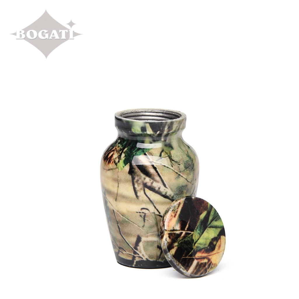 KEEPSAKE -Classic Alloy Urn -1981- Camouflage Design