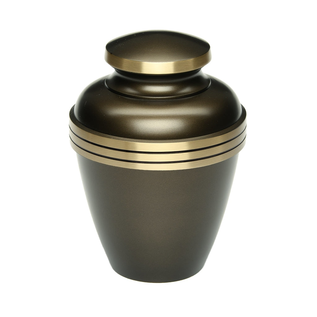 ADULT - Brass Urn -2000- Chestnut Brown with Brass Bands