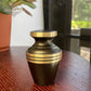 KEEPSAKE - Brass Urn -2000- Chestnut Brown with Brass Bands