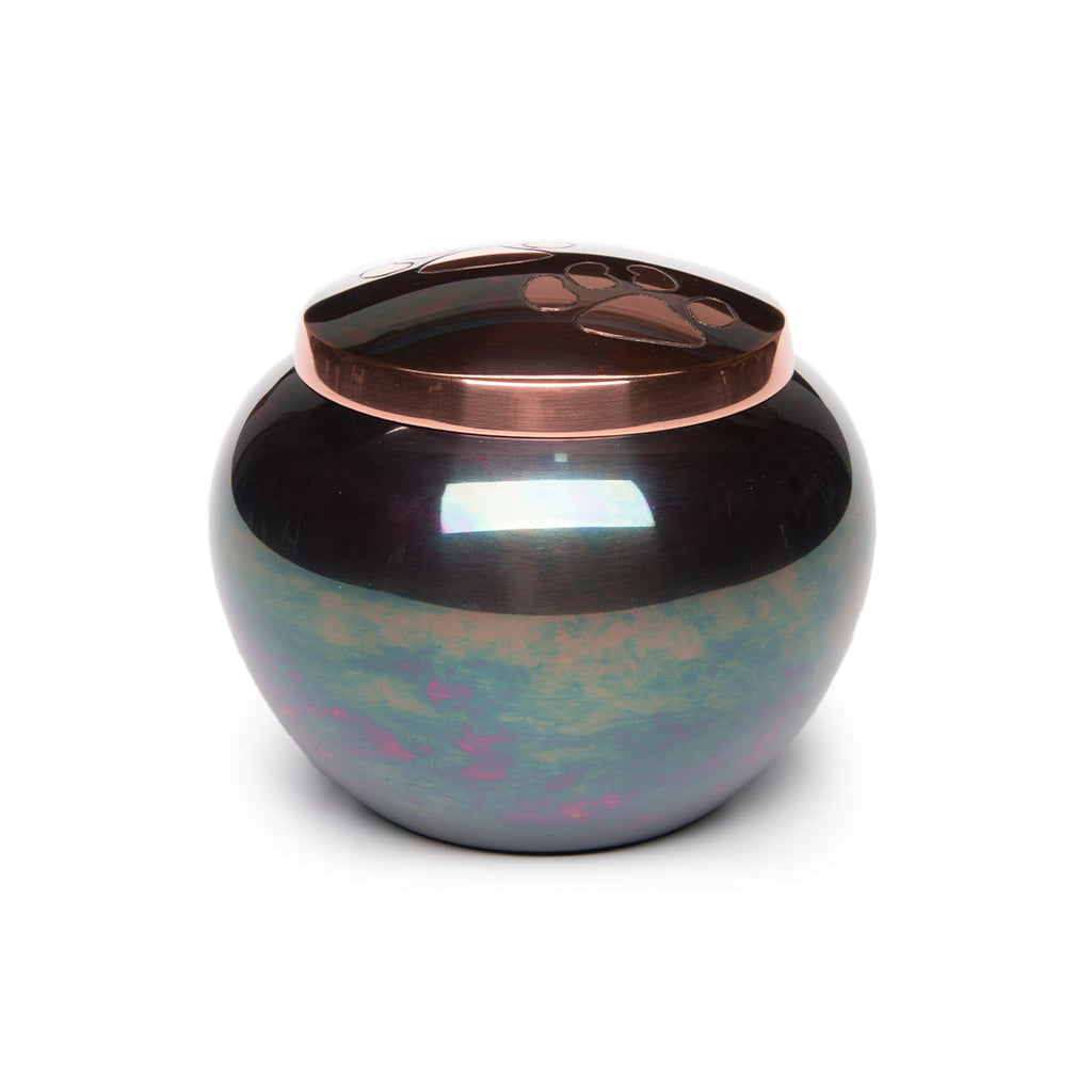 LARGE Brass Pet Urn -2012 "Journey" - Raku finish