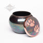 LARGE Brass Pet Urn -2012 "Journey" - Raku finish