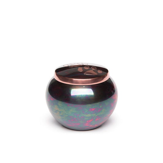 SMALL Brass Pet Urn -2012 "Journey" - Raku finish