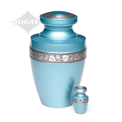 KEEPSAKE - Alloy Urn -2116- Grecian with Bogati Jasmine Border