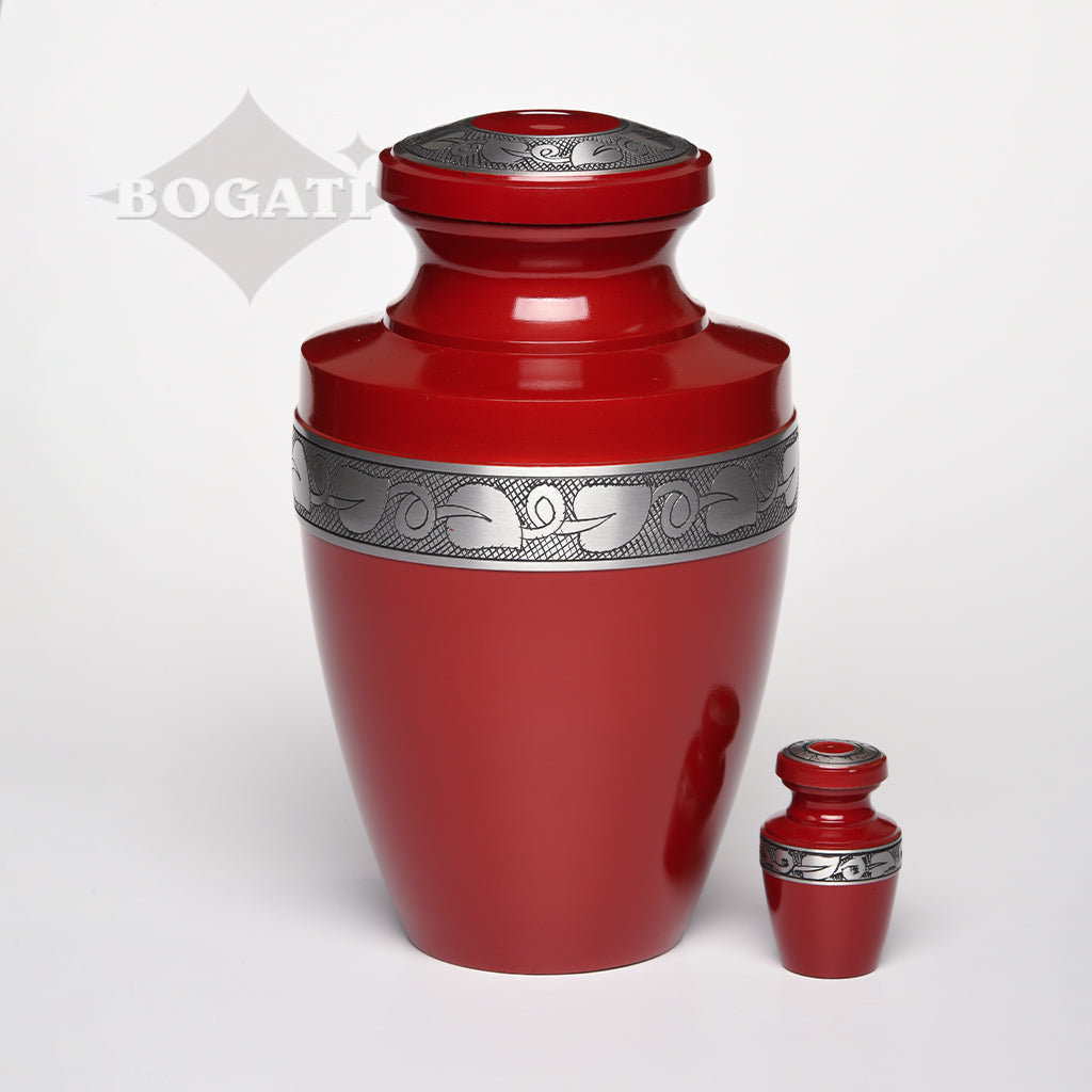 KEEPSAKE - Alloy Urn -2116- Grecian with Bogati Jasmine Border