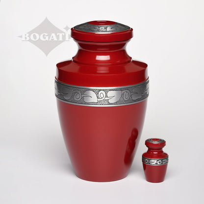 KEEPSAKE - Alloy Urn -2116- Grecian with Bogati Jasmine Border