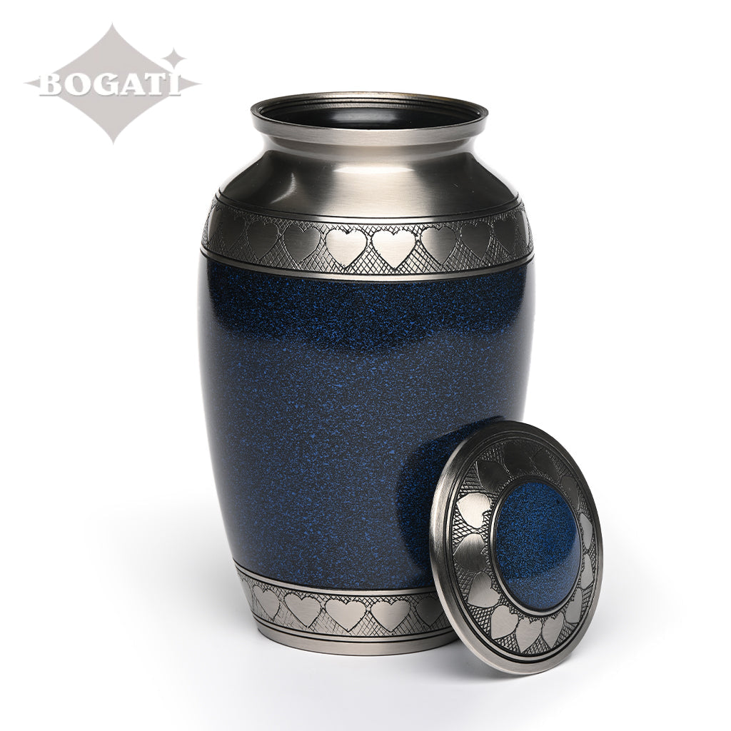 ADULT Brass Urn -2263- Heart Bands