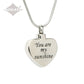 J-2310 Sunflower "You are my Sunshine"- Pendant with Chain back side