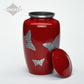 ADULT -Classic Alloy Urn -2415– with engraved BUTTERFLIES