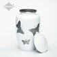 ADULT -Classic Alloy Urn -2415– with engraved BUTTERFLIES