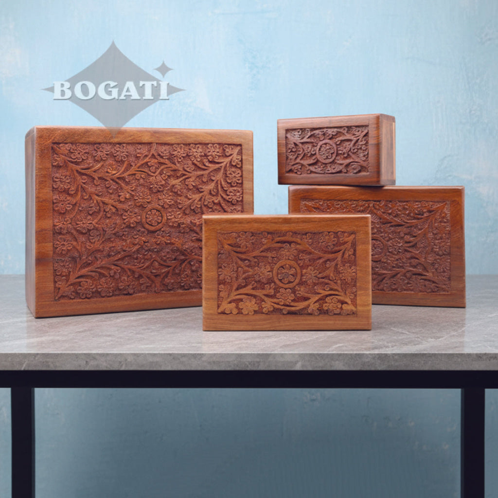 SMALL - Rosewood Lifecycle Urn -2760 - Bogati Exclusive