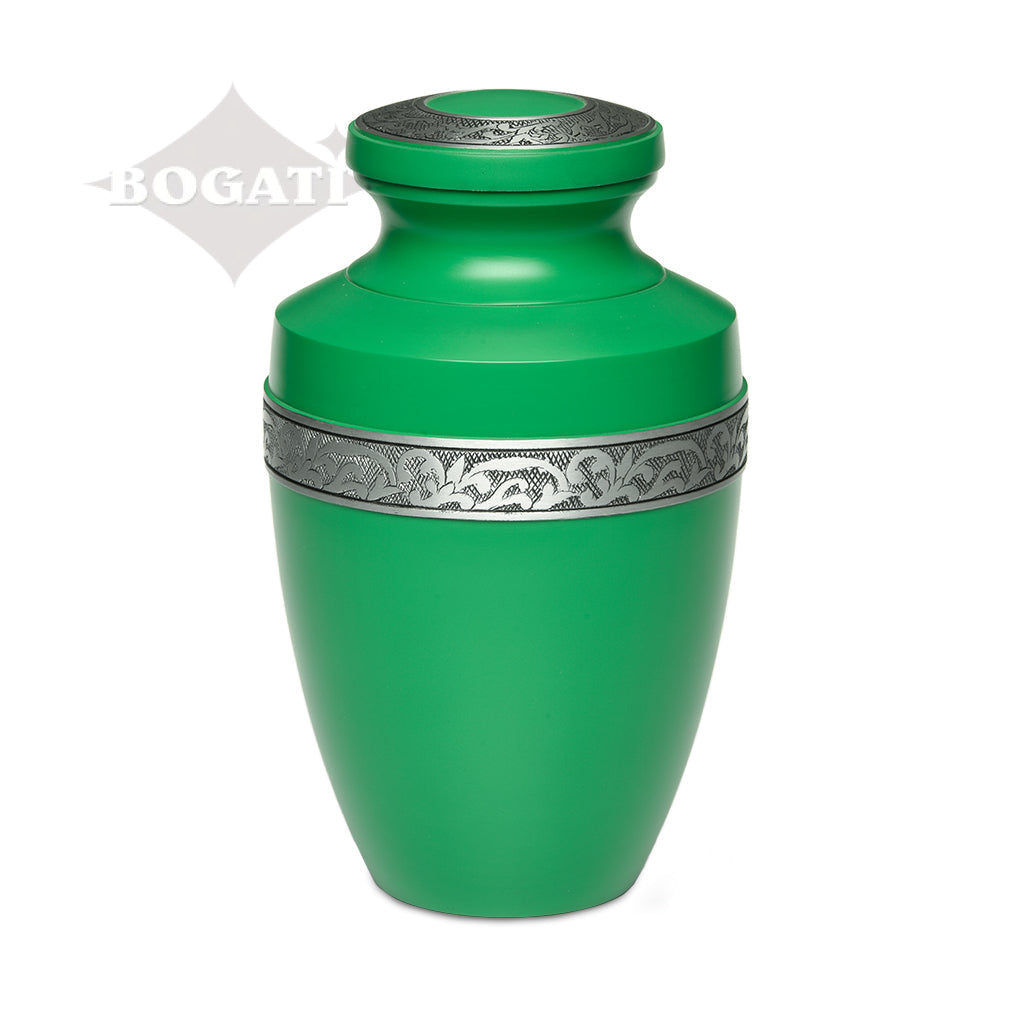 ADULT - Alloy Urn -3076- Grecian with Flowing Vine Green