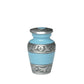 KEEPSAKE -Alloy Urn -3244 – TEAL-BLUE with FLOWER BAND