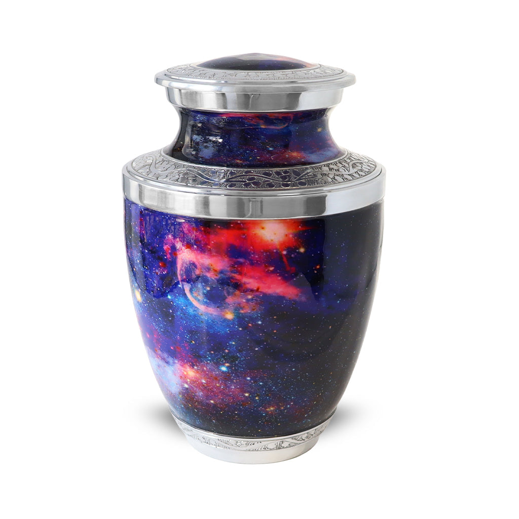 ADULT - Alloy Urn -3340 - Galaxy Collection: Stellar ~Bogati Exclusive Red-Purple Stellar