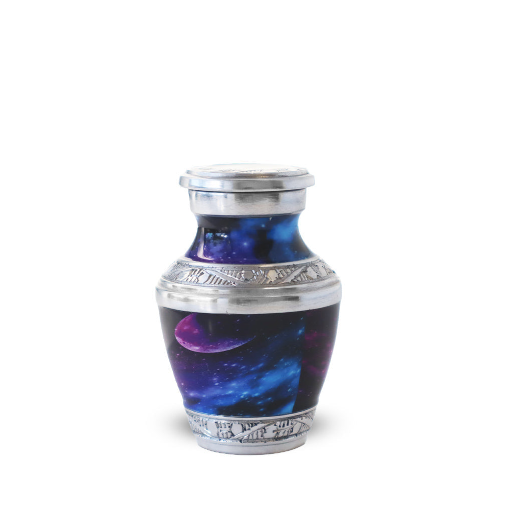 Keepsake- Classic Alloy Urn -3340 - Galaxy Collection: Stellar~Bogati Exclusive Blue-Purple Stellar