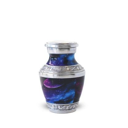Keepsake- Classic Alloy Urn -3340 - Galaxy Collection: Stellar~Bogati Exclusive Blue-Purple Stellar
