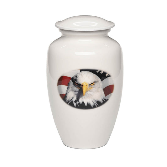 ADULT -Classic Alloy Urn -4000– EAGLE and FLAG