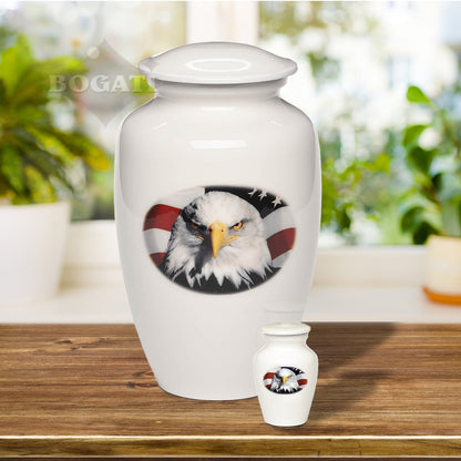 ADULT -Classic Alloy Urn -4000– EAGLE and FLAG