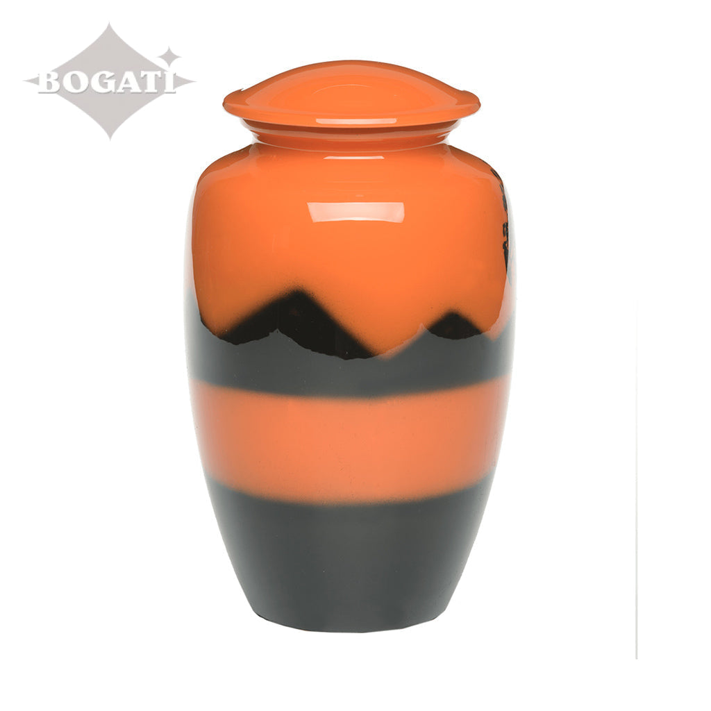 ADULT -Classic Alloy Urn -4010– ORANGE SUNSET