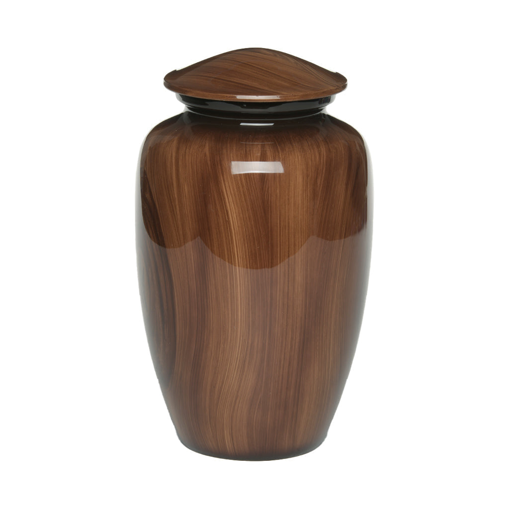 ADULT Classic Alloy Urn - 4040-Wood Grain Look
