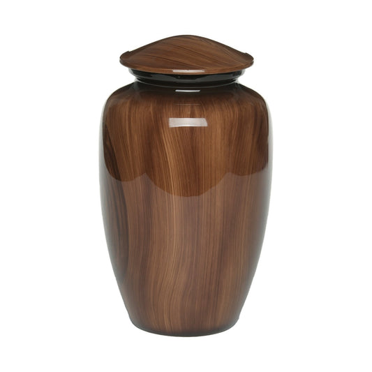 ADULT Classic Alloy Urn - 4040-Wood Grain Look