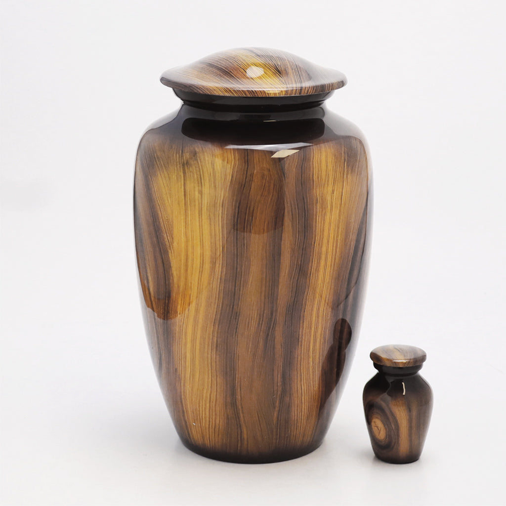 ADULT Classic Alloy Urn - 4040-Wood Grain Look