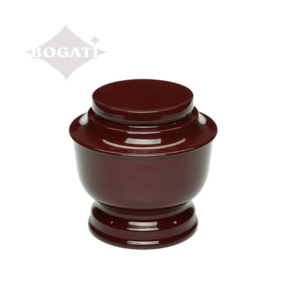 ADULT - Simple Round Alloy Urn -5-5050 Maroon