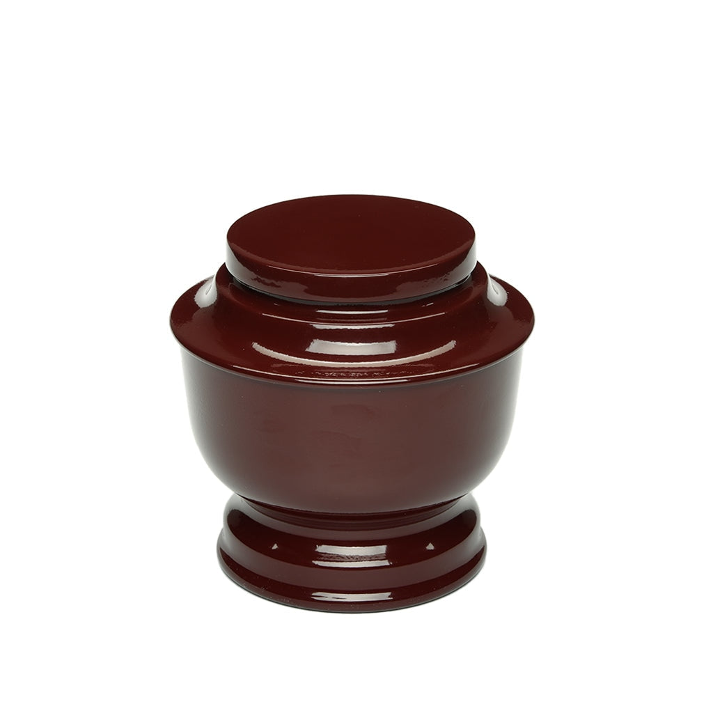 ADULT - Simple Round Alloy Urn -5-5050 Maroon