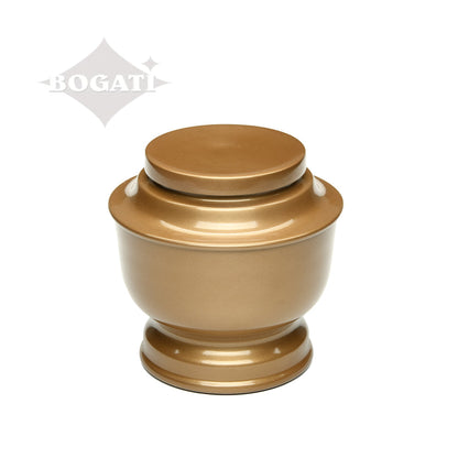 ADULT - Simple Round Alloy Urn -5-5050 Gold
