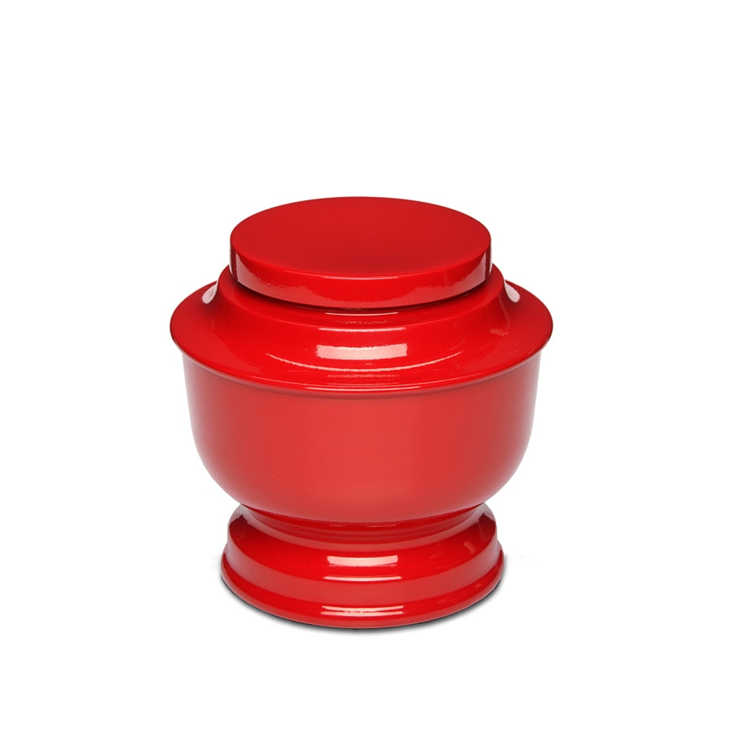 ADULT - Simple Round Alloy Urn -5-5050 Red