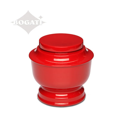 ADULT - Simple Round Alloy Urn -5-5050 Red