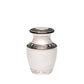 KEEPSAKE - Nickel plated Brass Urn 5-55 Silver Tone Bands White