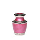 KEEPSAKE - Nickel plated Brass Urn 5-55 Silver Tone Bands Pink