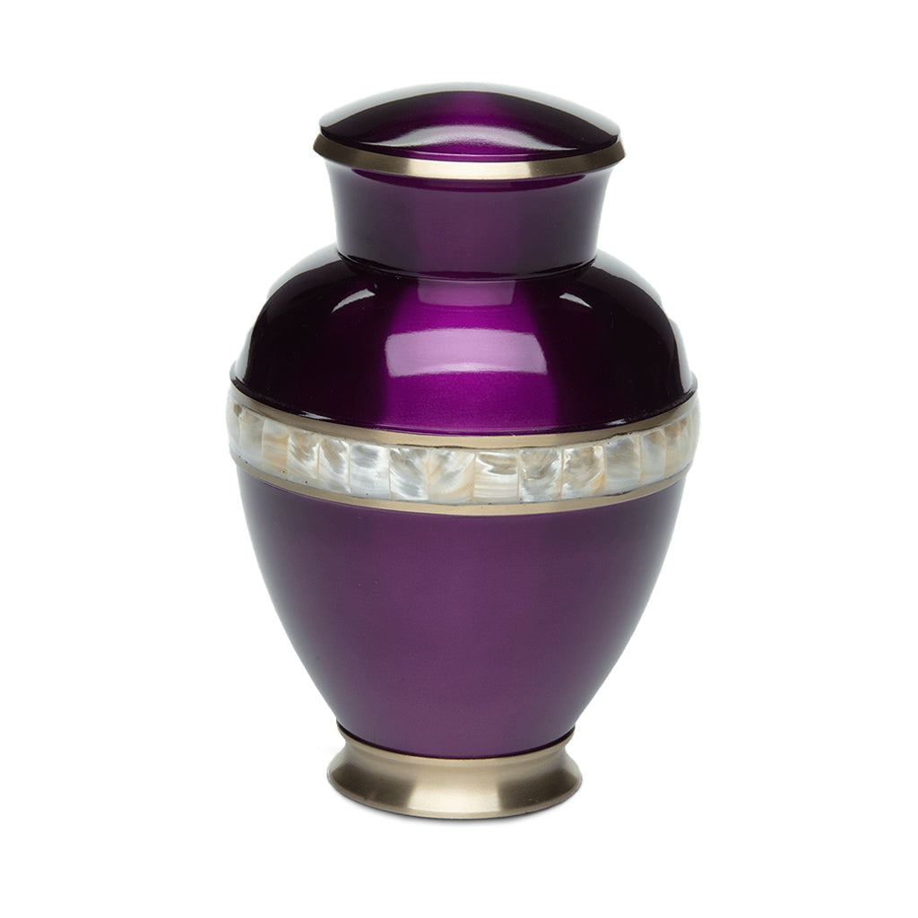 ADULT - Brass Urn -5000-1 - High-gloss Mother of Pearl Purple