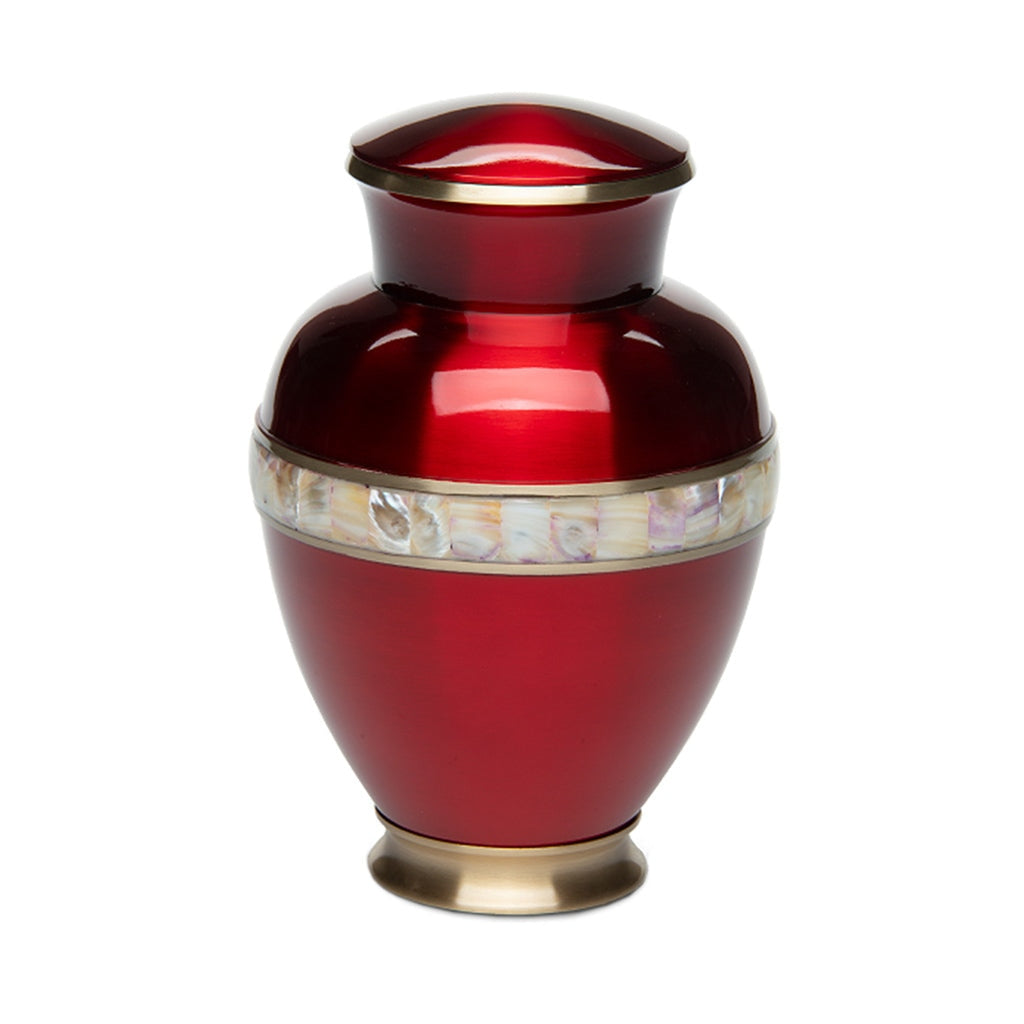 ADULT - Brass Urn -5000-1 - High-gloss Mother of Pearl Red