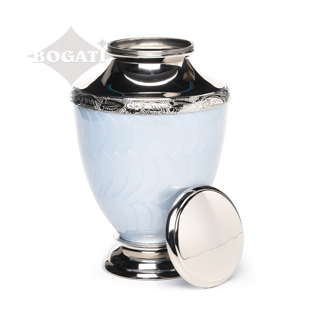 ADULT Brass-Alloy Urn -5600- Nickel Plated Brass & Enamel