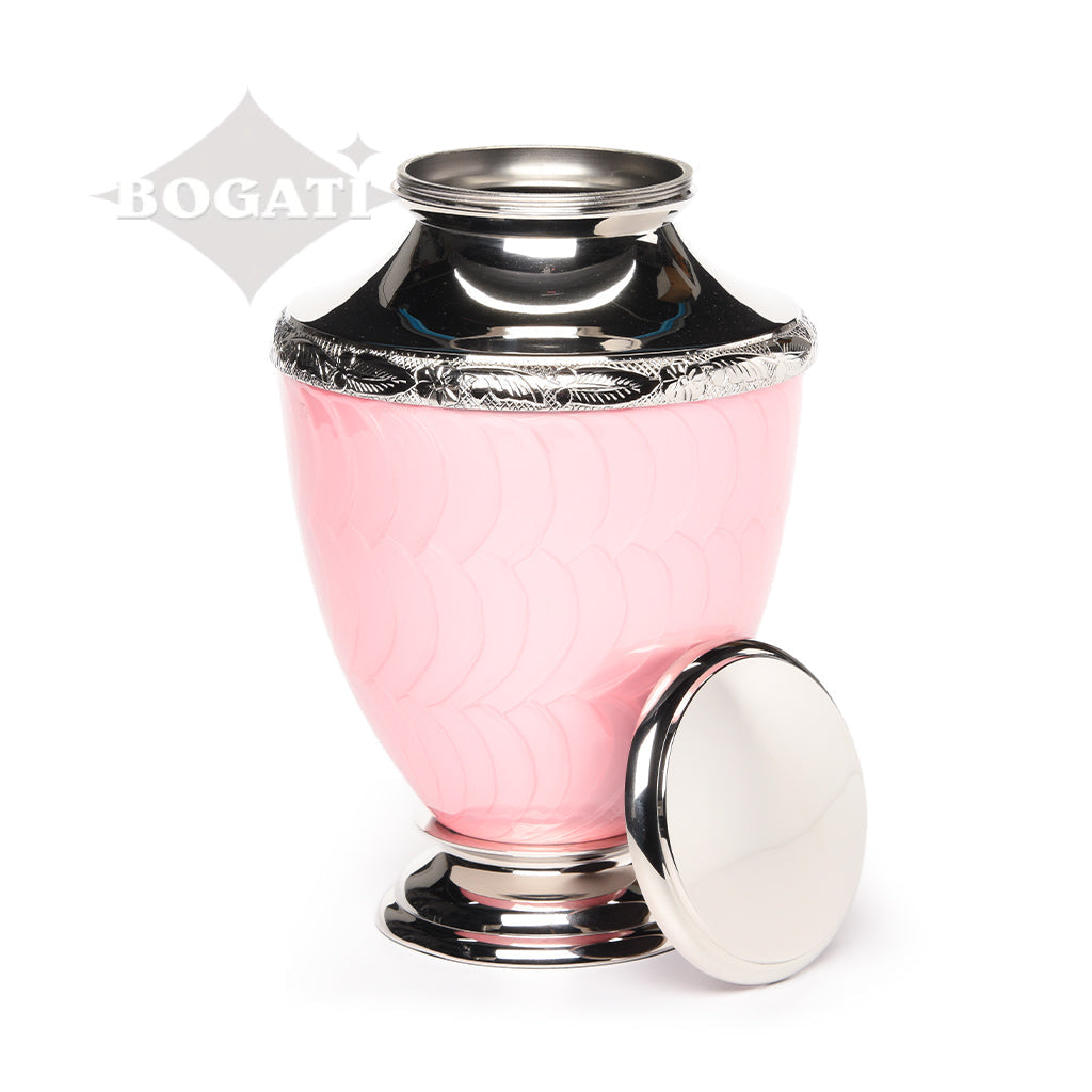 ADULT Brass-Alloy Urn -5600- Nickel Plated Brass & Enamel