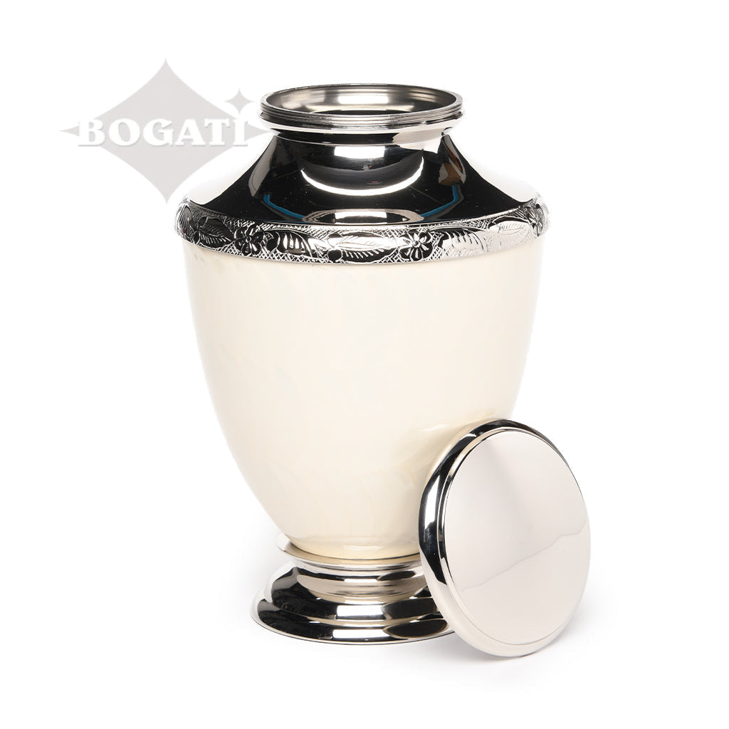 ADULT Brass-Alloy Urn -5600- Nickel Plated Brass & Enamel