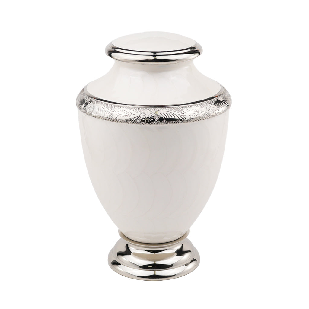 ADULT Brass-Alloy Urn -5600- Nickel Plated Brass & Enamel