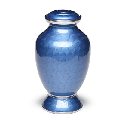 ADULT - Alloy Urn -6176-  Blue Enamel Vase-Style