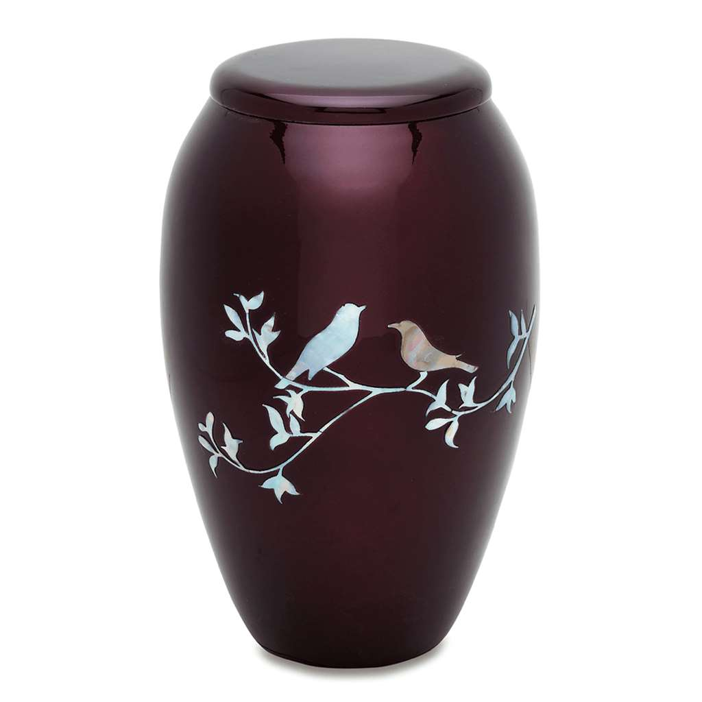 ADULT Alloy - 7520- Purple with Mother of Pearl Doves