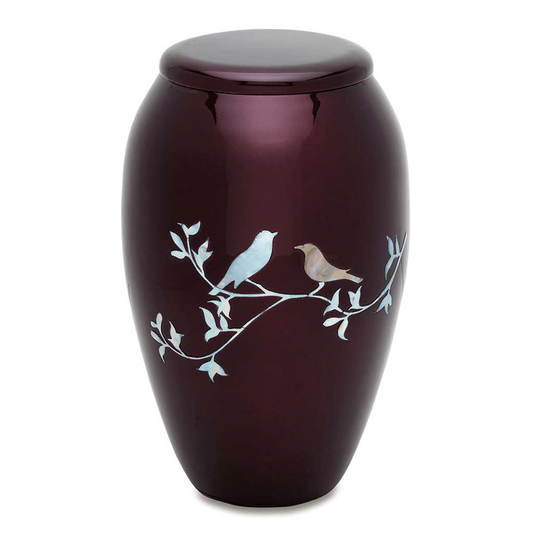 ADULT Alloy - 7520- Purple with Mother of Pearl Doves