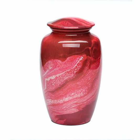 ADULT Classic Alloy Urn -9001- Red Swirl