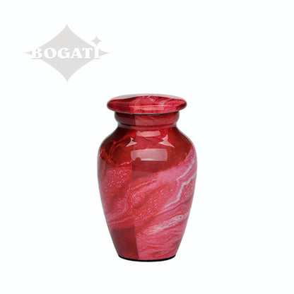 KEEPSAKE Classic Alloy Urn -9001- Red Swirl