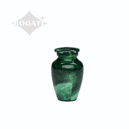 KEEPSAKE Classic Alloy Urn -9003- Malachite Green Swirl