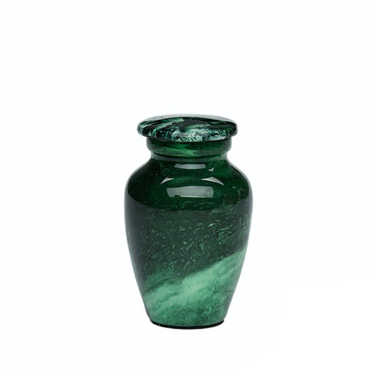 KEEPSAKE Classic Alloy Urn -9003- Malachite Green Swirl