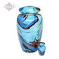 ADULT Classic Alloy Urn -9006- Brown and Blue Swirl